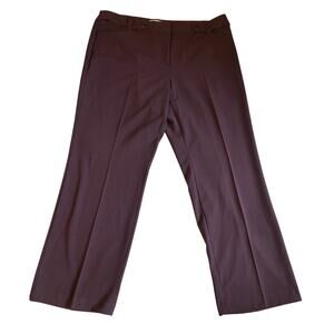 SagHarbor Stretch Women's Business Deep Purple Soft Dress Trousers Size 18W